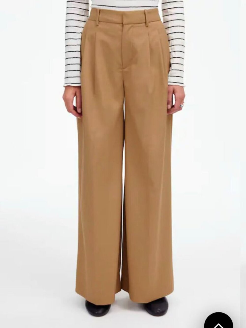 Madewell The Harlow Superwide-Leg Trouser in Brushed Twill